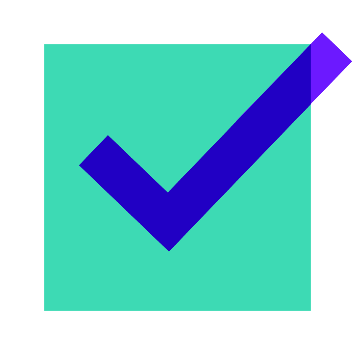 color glass style checked checkbox icon