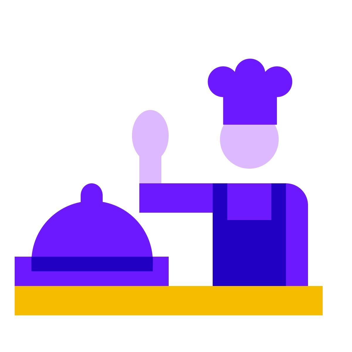 color glass style chef cooking skin type 1 icon