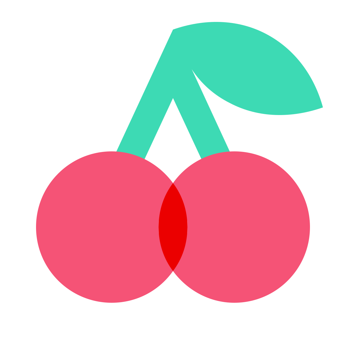 color glass style cherry icon