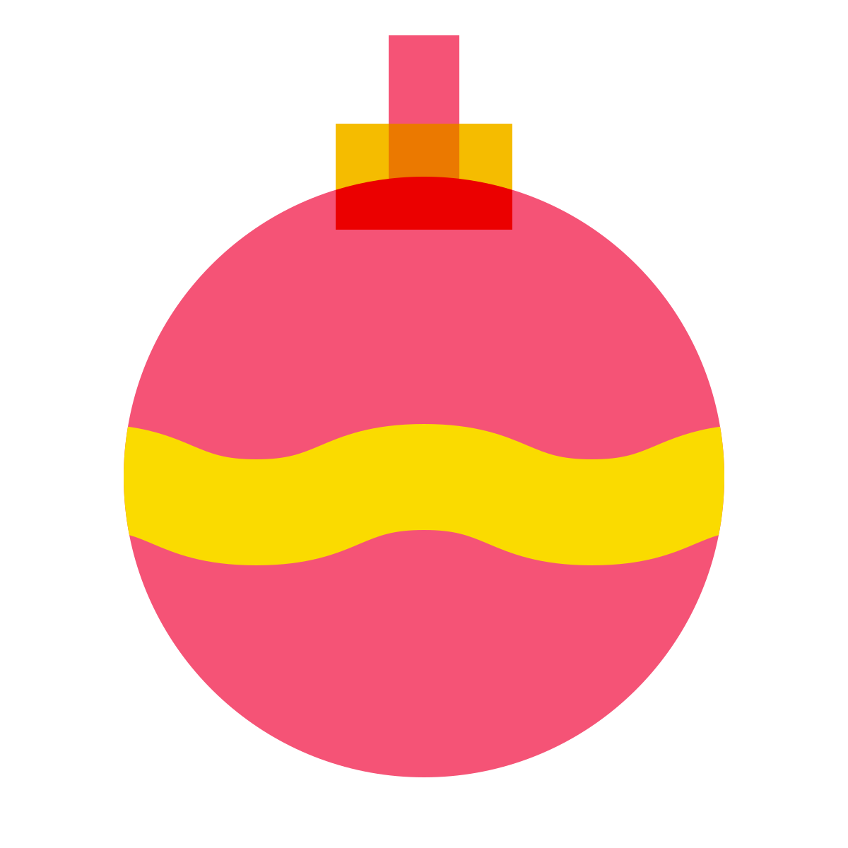 color glass style christmas ball icon