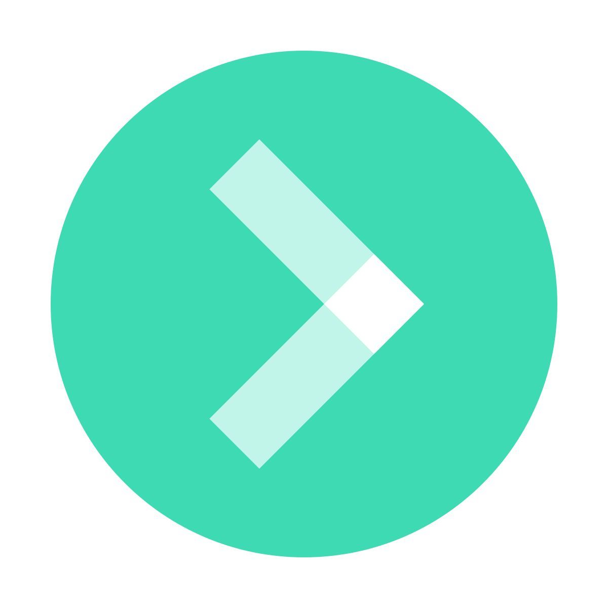 color glass style next page icon