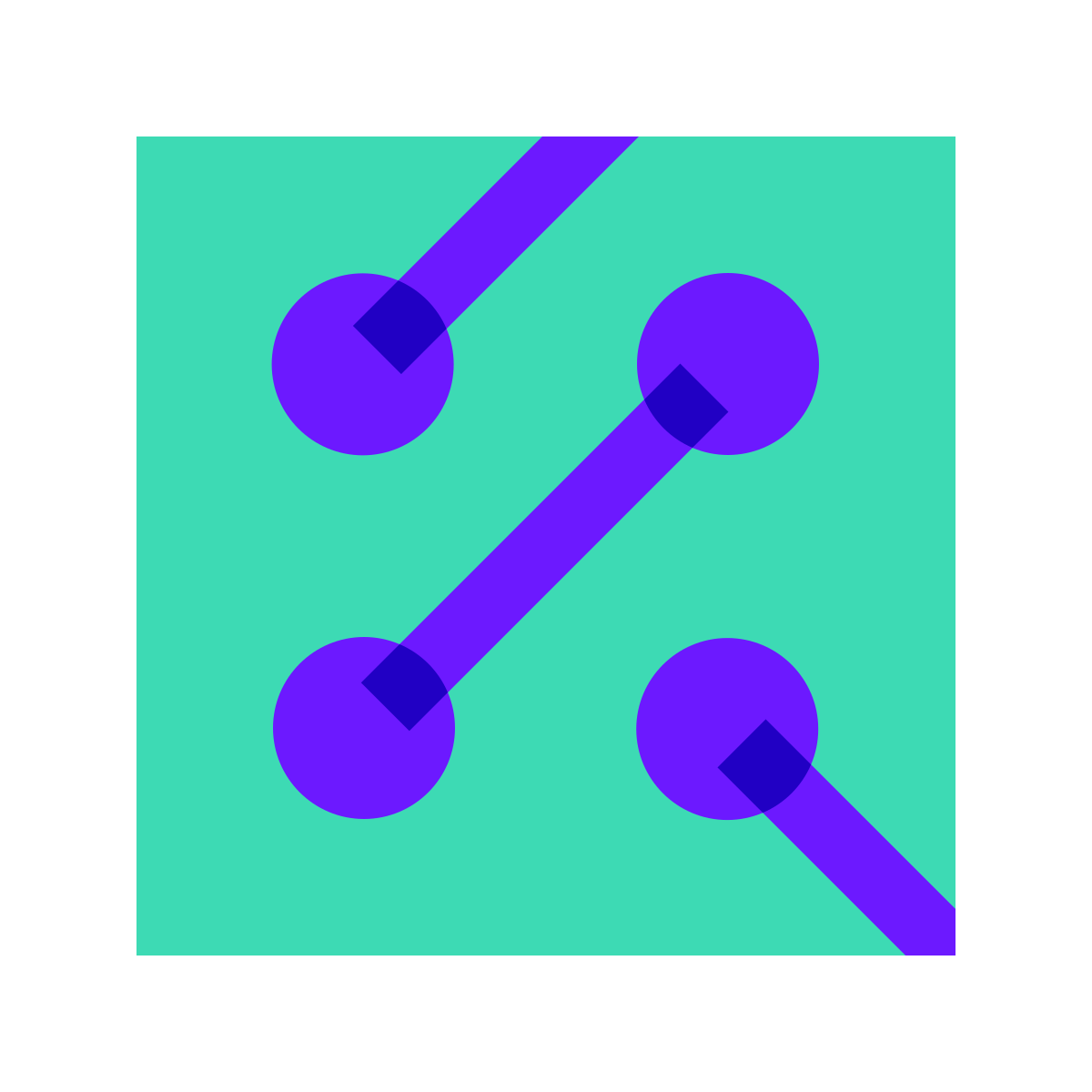 color glass style circuit icon