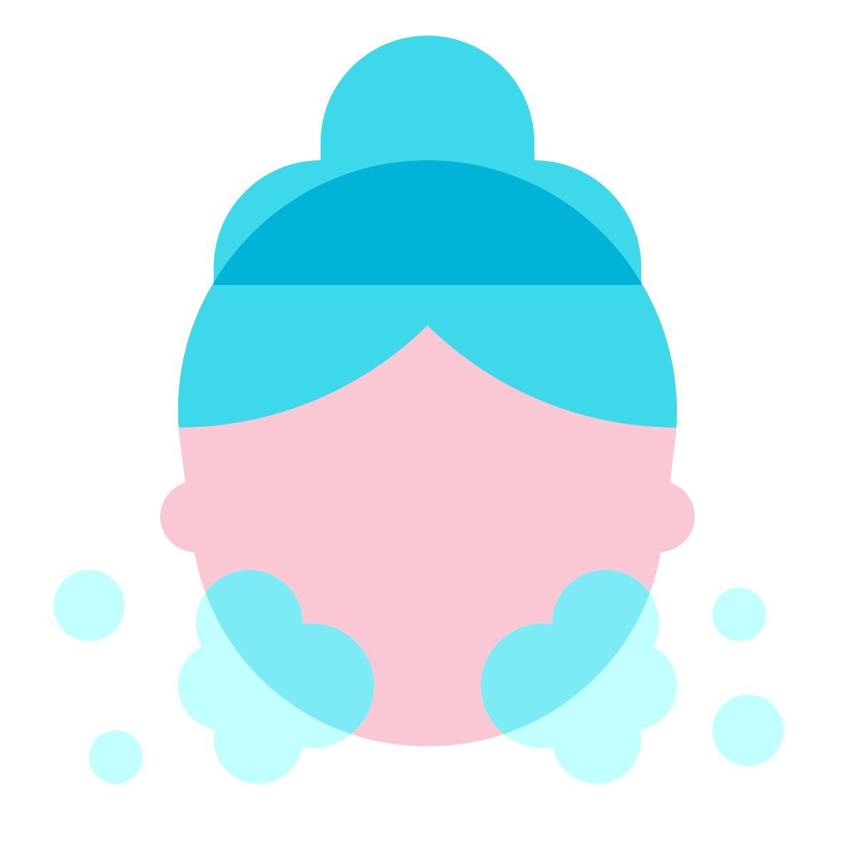 color glass style cleansing icon