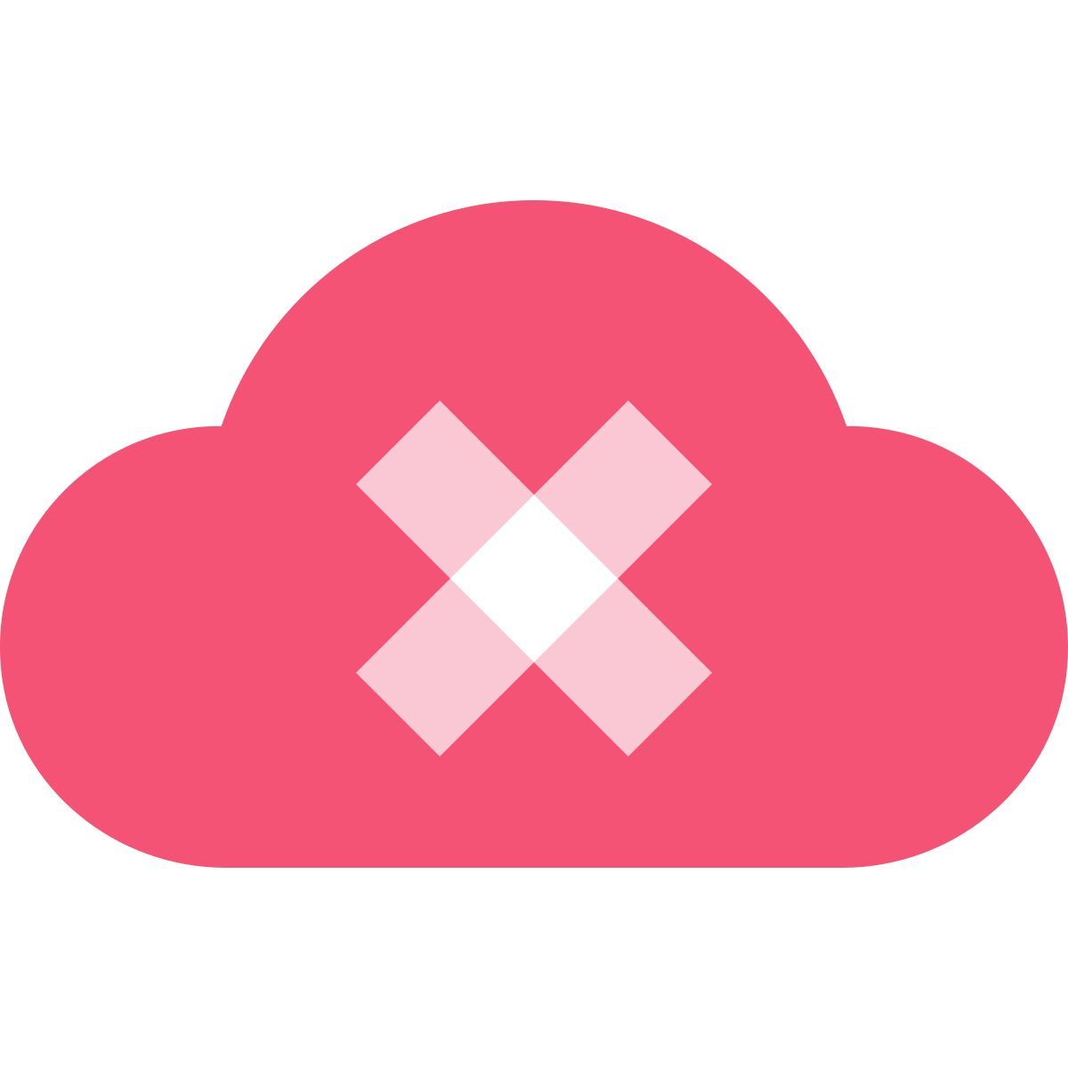 color glass style nube cruz icon