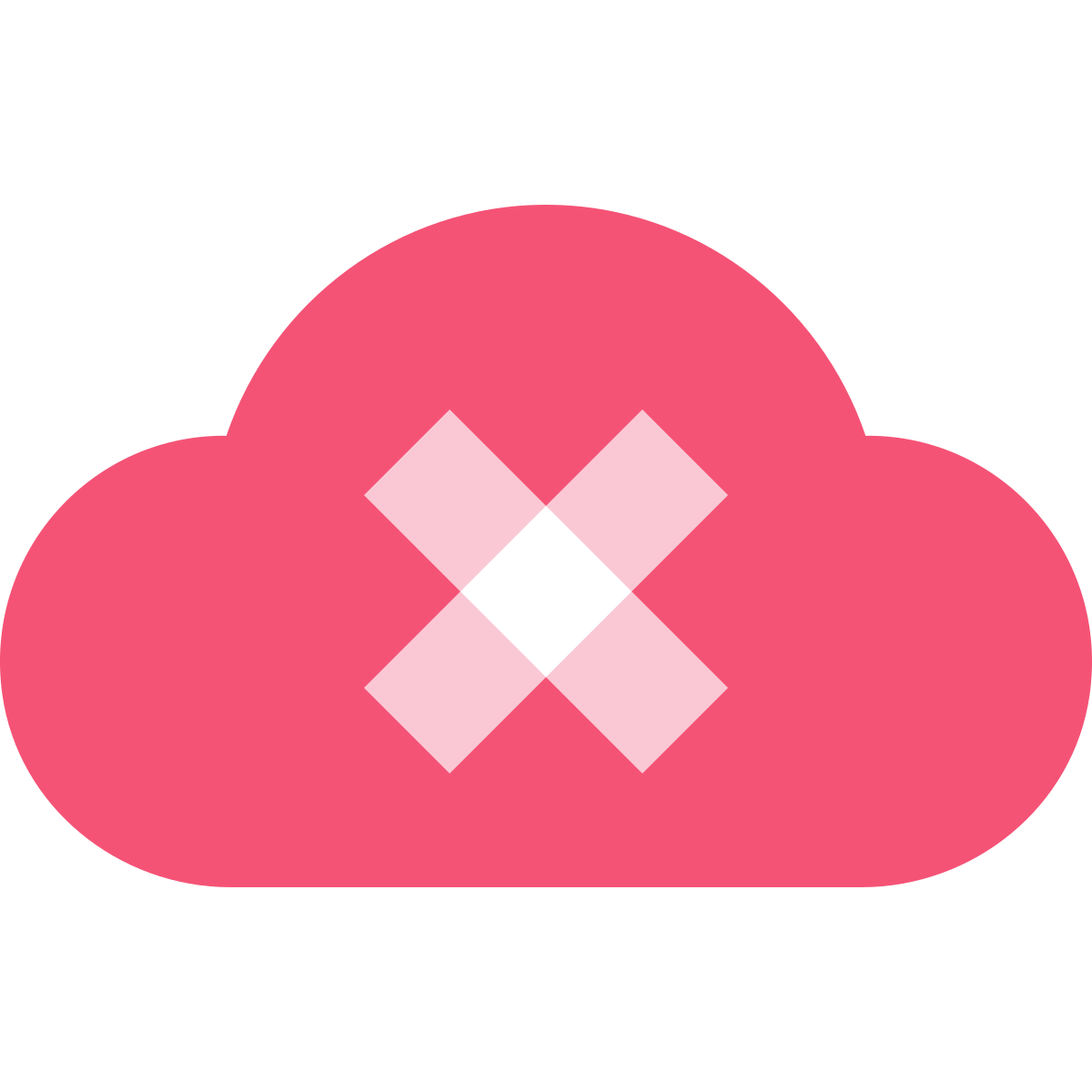 color glass style cloud cross icon