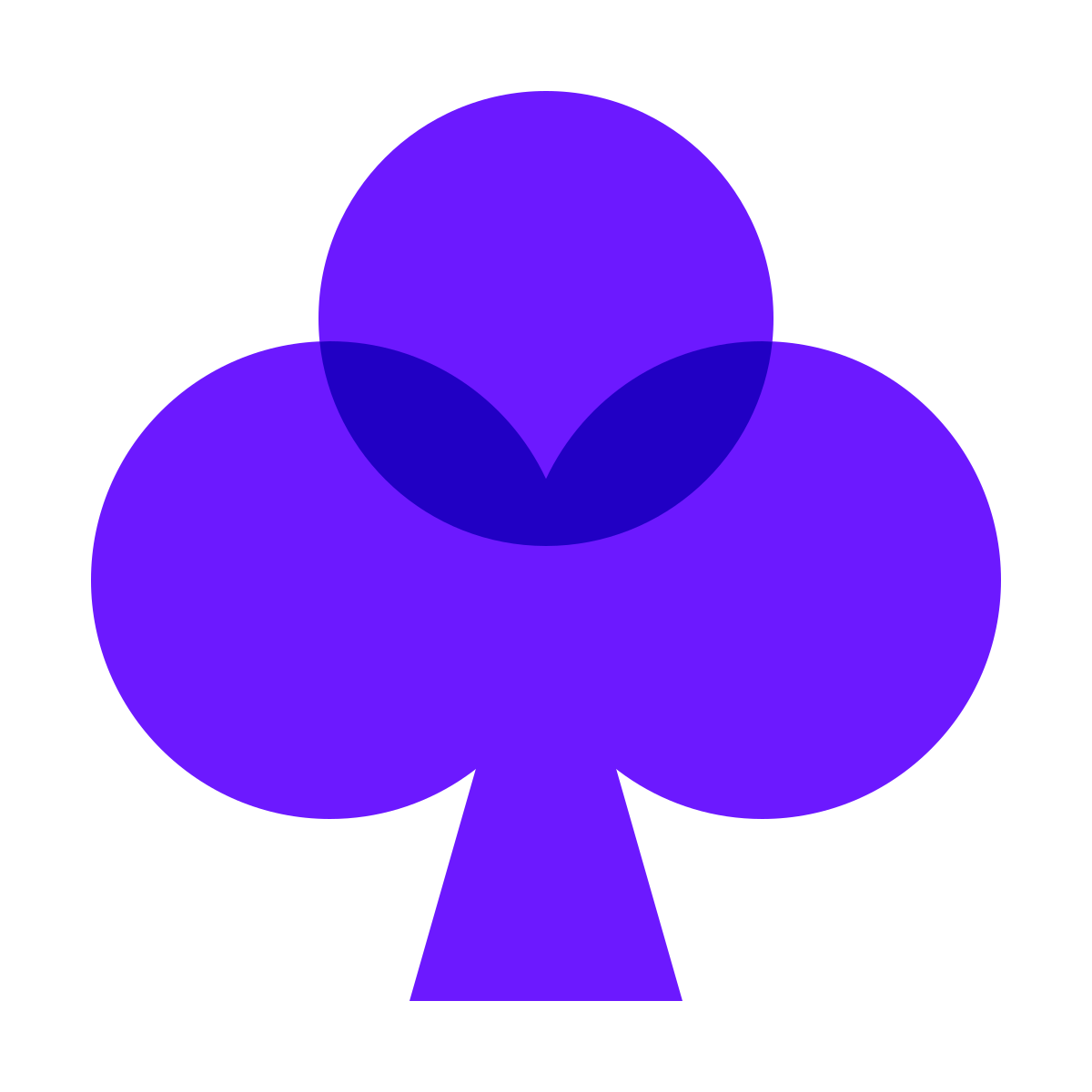 color glass style clubs icon