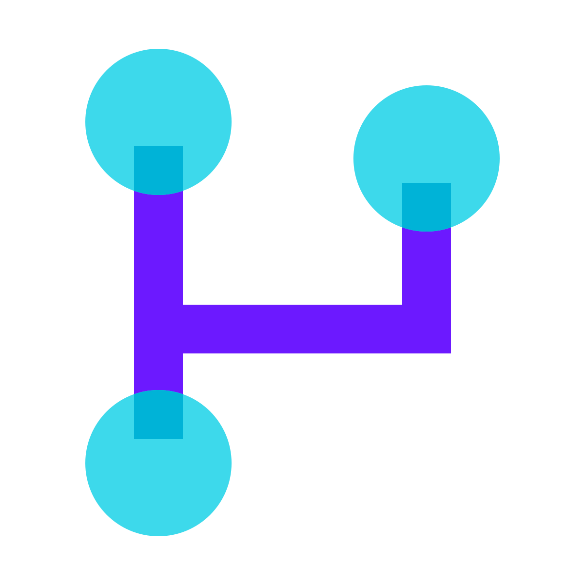 color glass style code fork icon