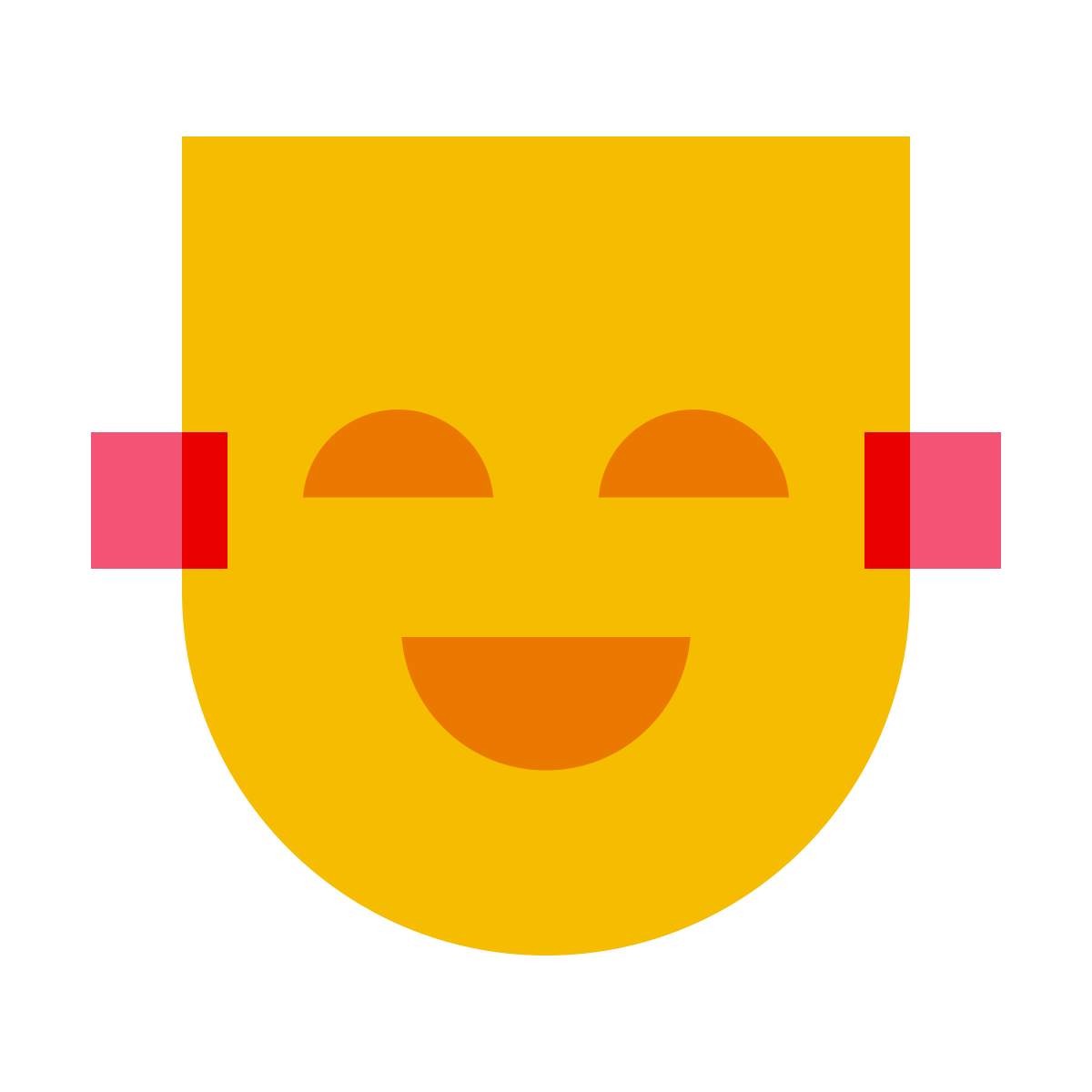 color glass style comedy icon