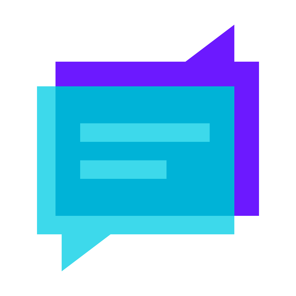 color glass style comments  v2 icon