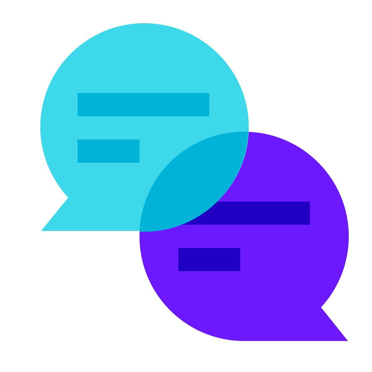 color glass style communication icon