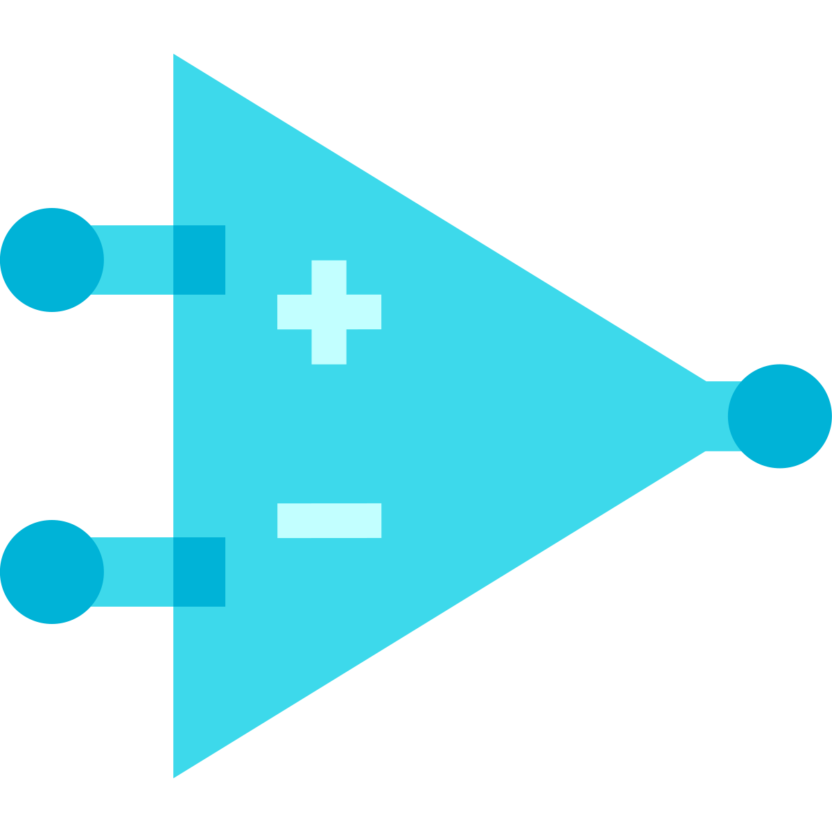 color glass style comparator icon