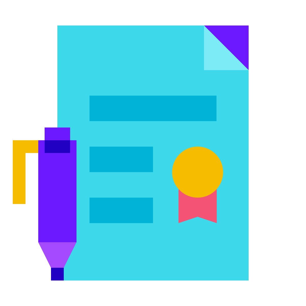 color glass style conclusion contract icon