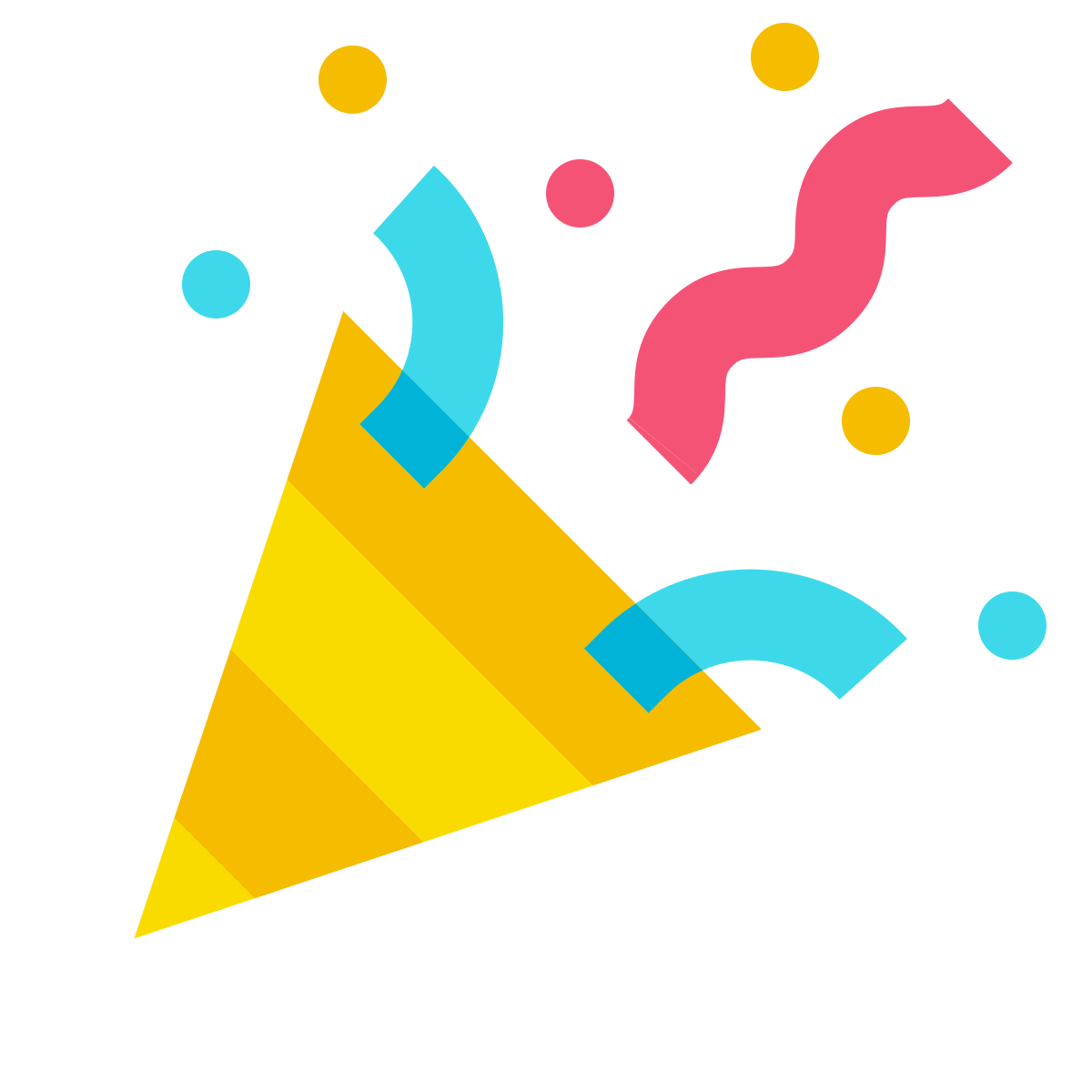 color glass style confetti icon