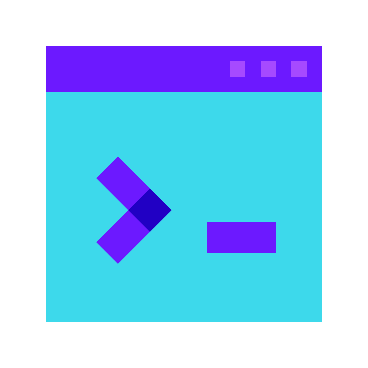 color glass style console icon