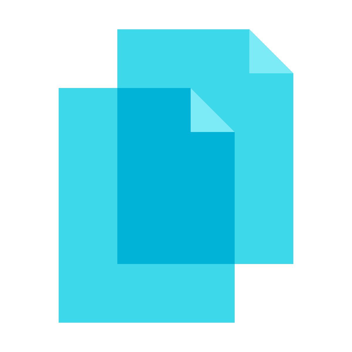 color glass style copy icon