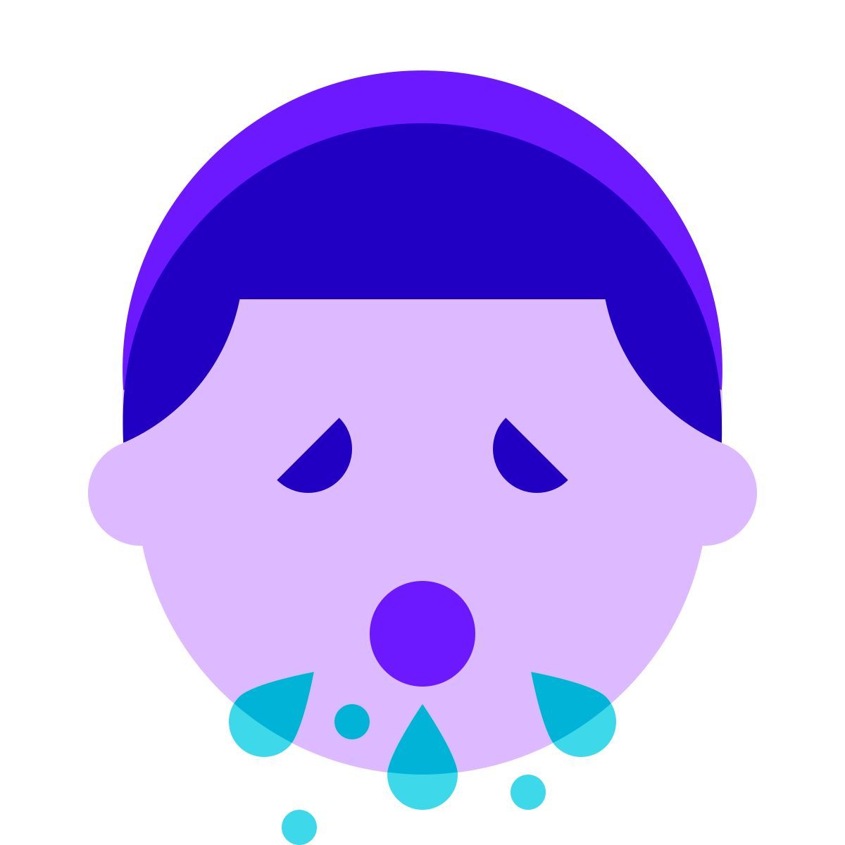 color glass style husten icon