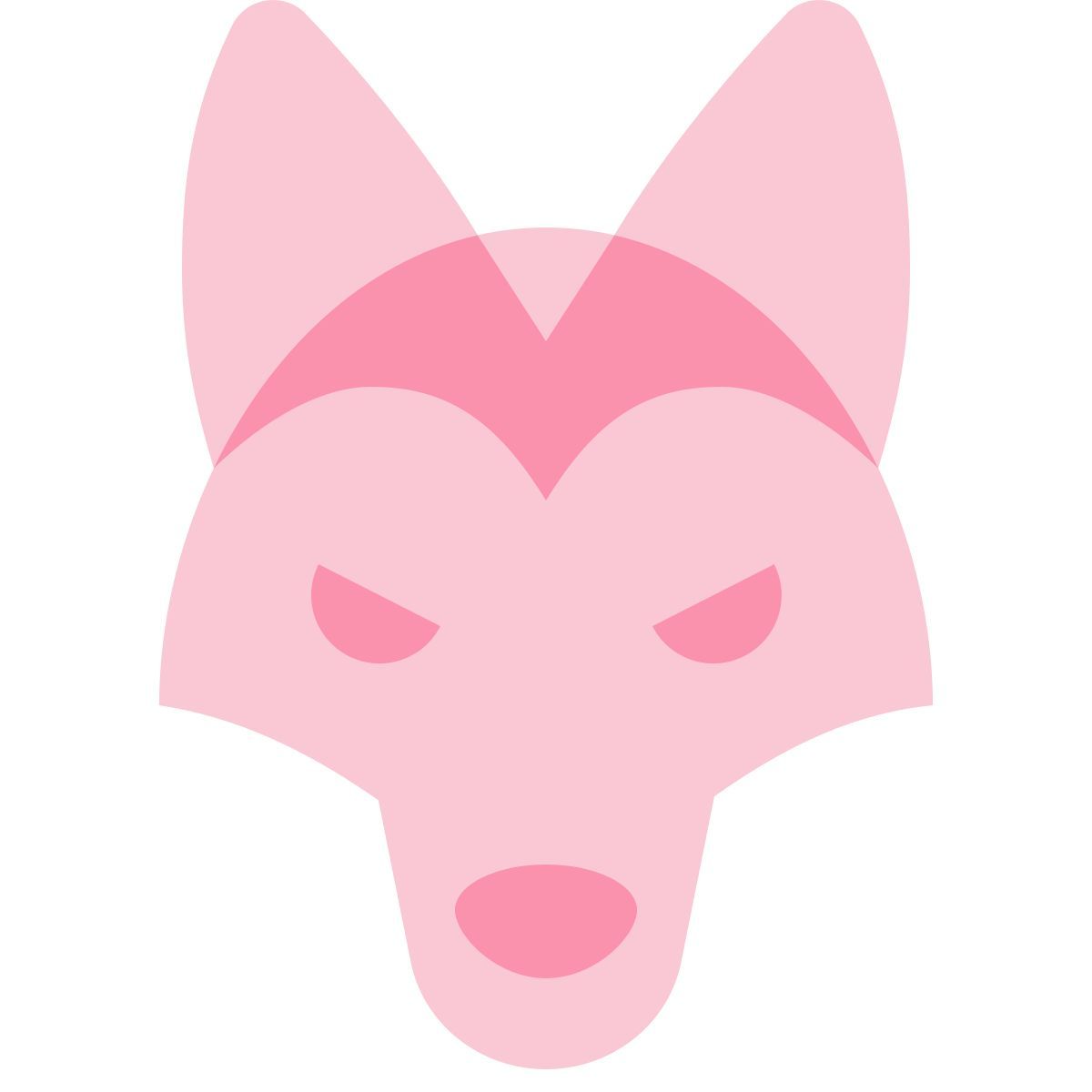 color glass style coyote icon