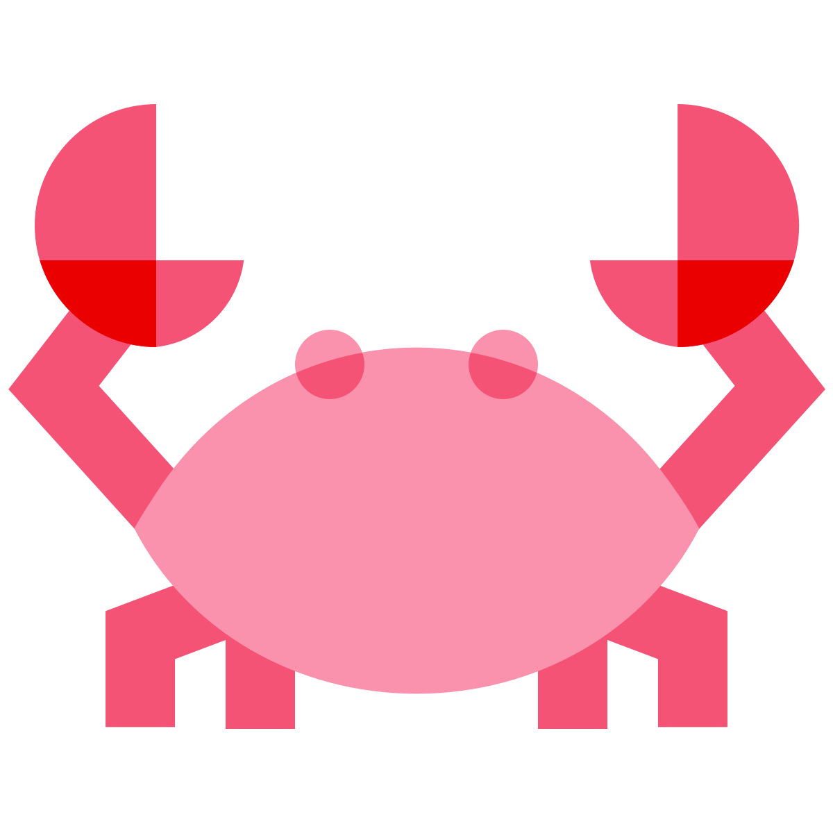 color glass style crab icon