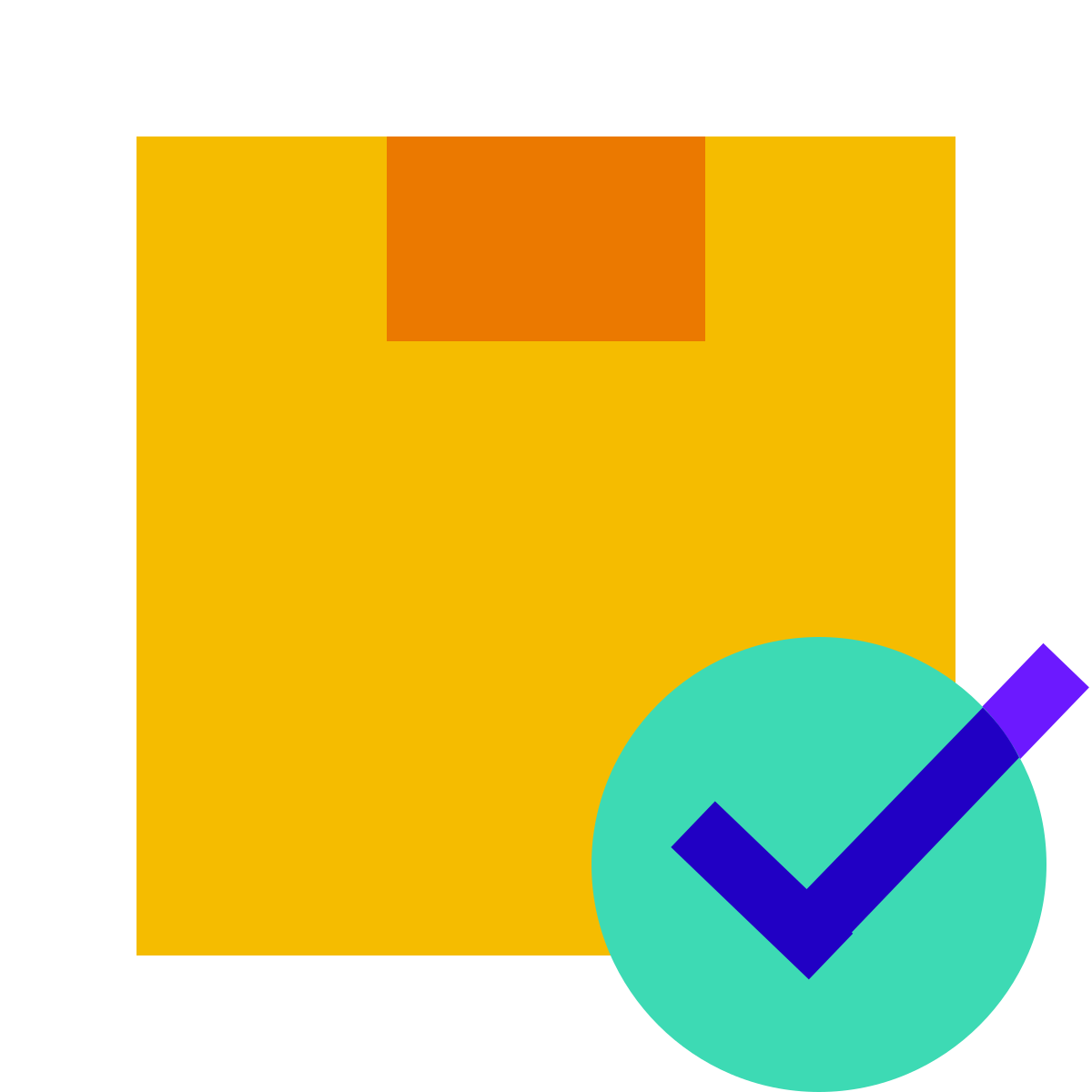 color glass style delivered box  v2 icon