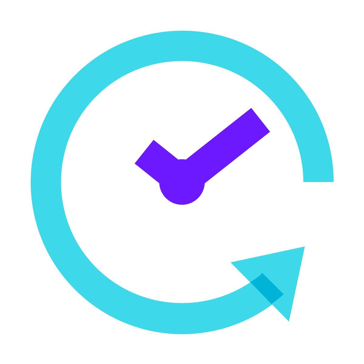 color glass style delivery time icon