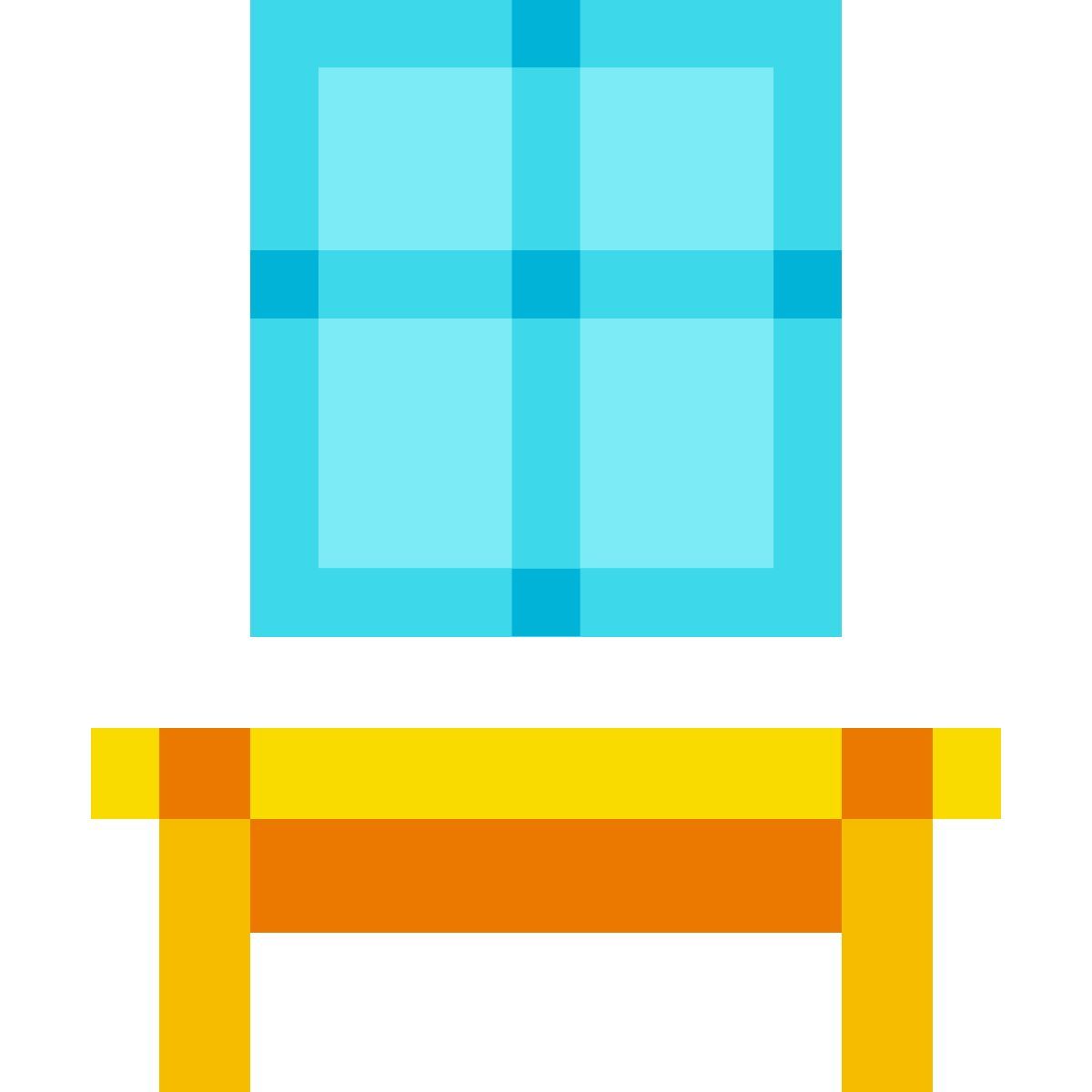 color glass style 窗下的桌子 icon