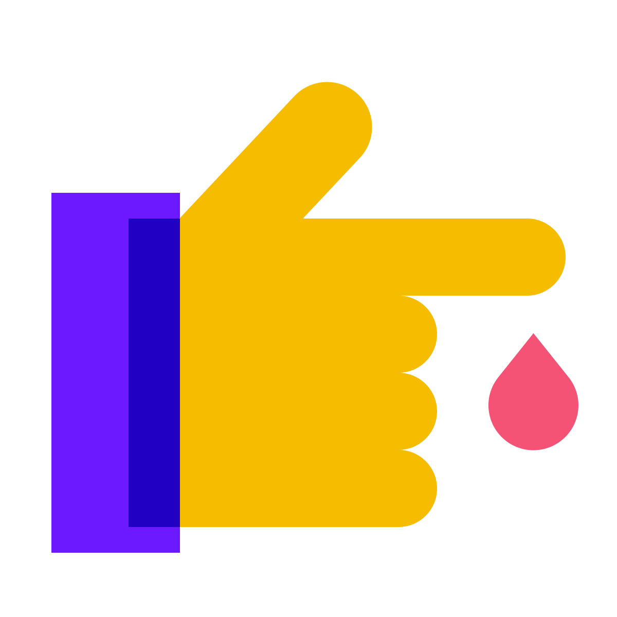 color glass style diabetes icon