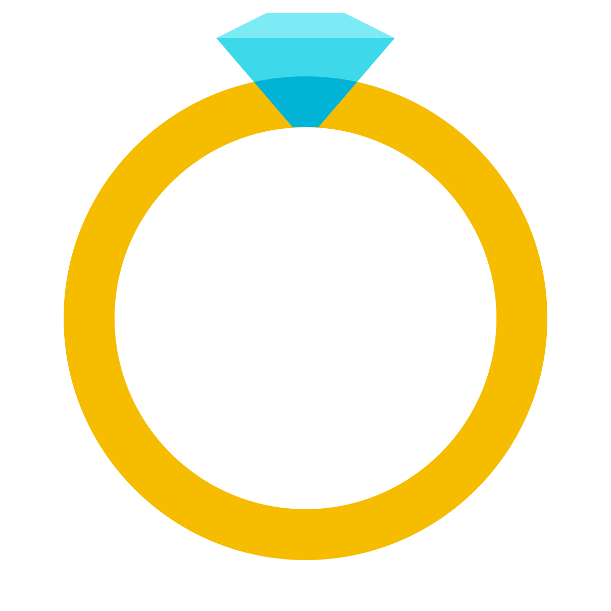 color glass style diamond ring icon