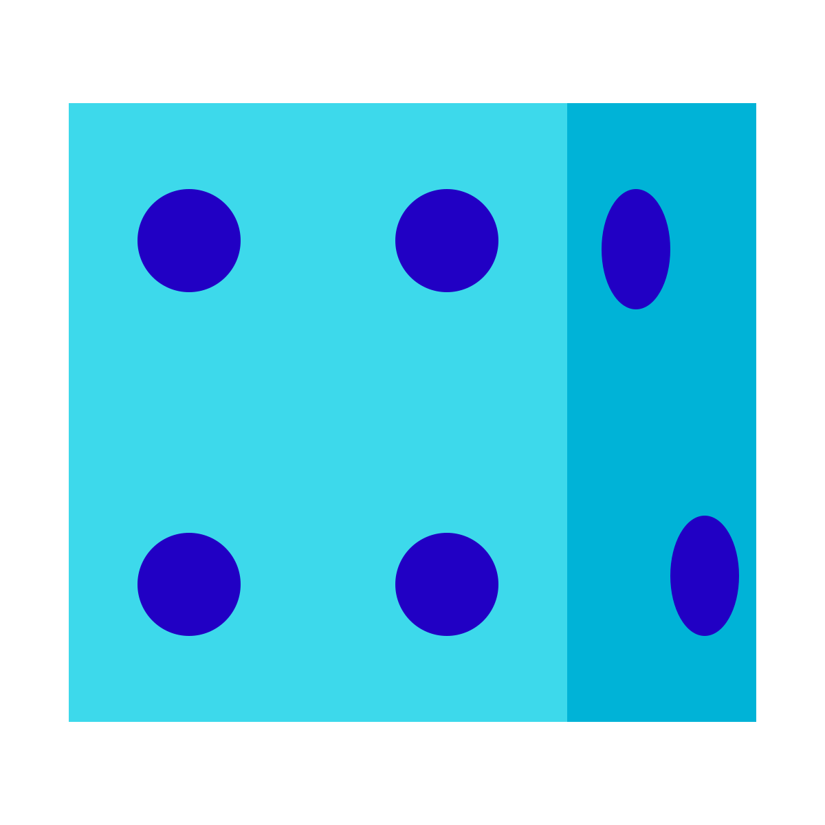color glass style dice icon