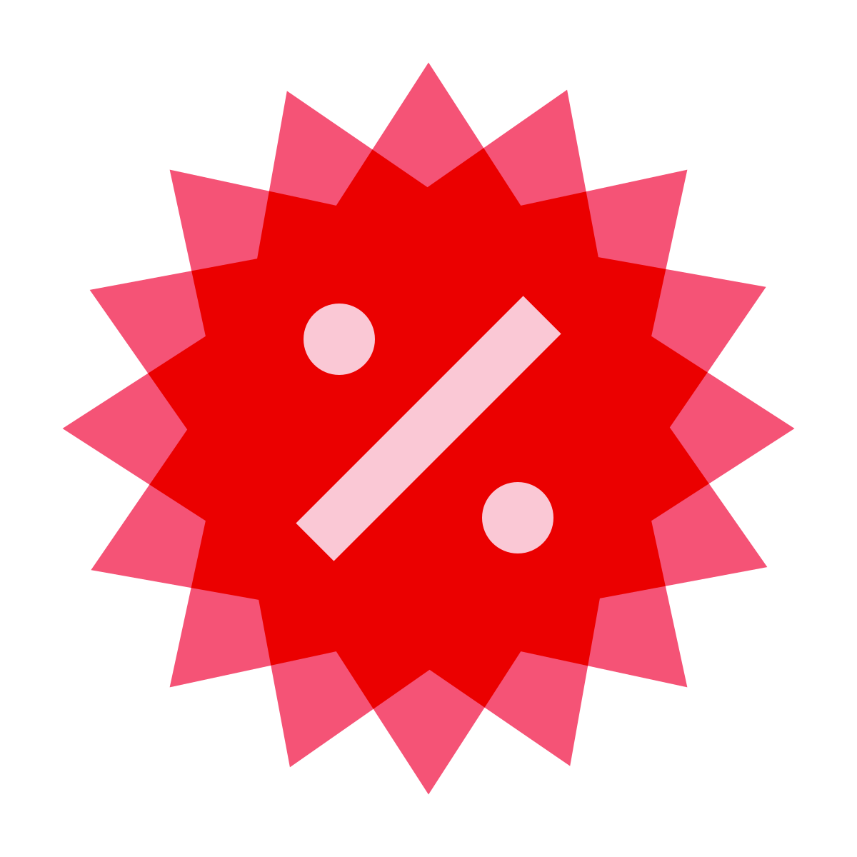 color glass style discount icon
