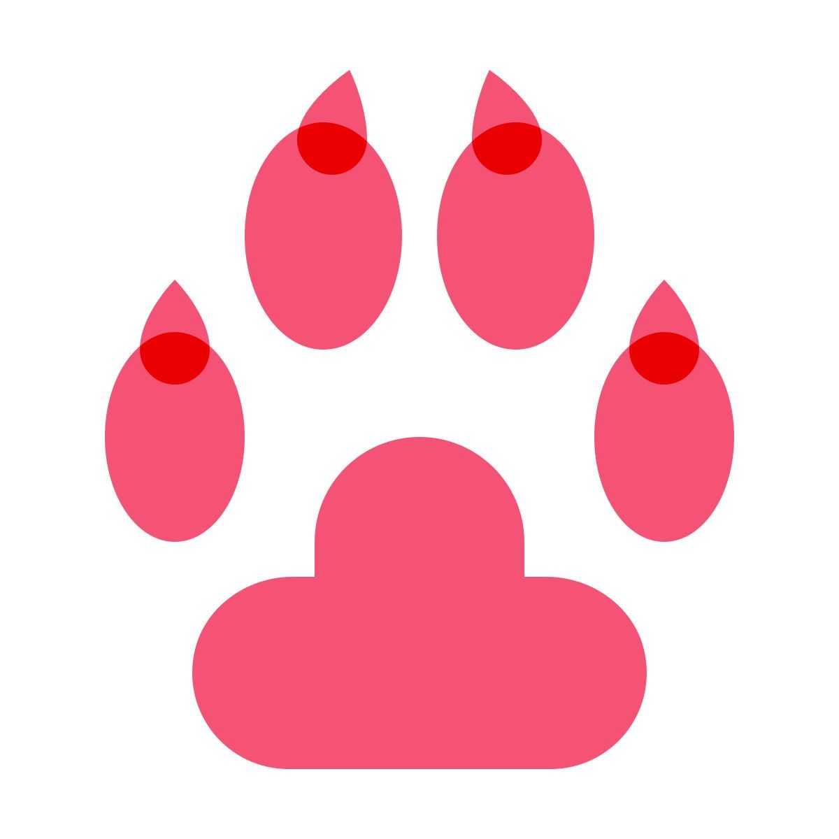 color glass style 狗的足迹 icon