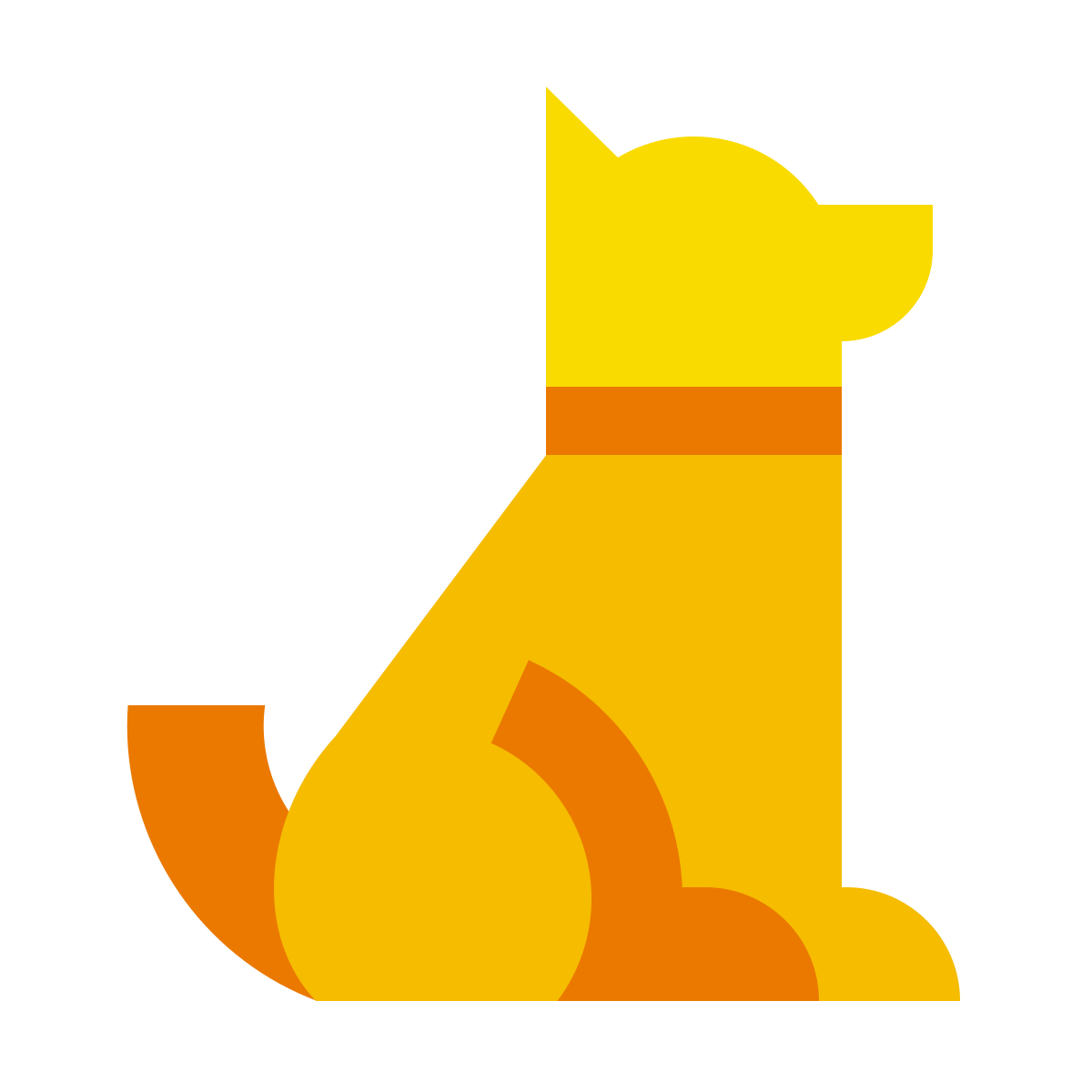 color glass style dog icon
