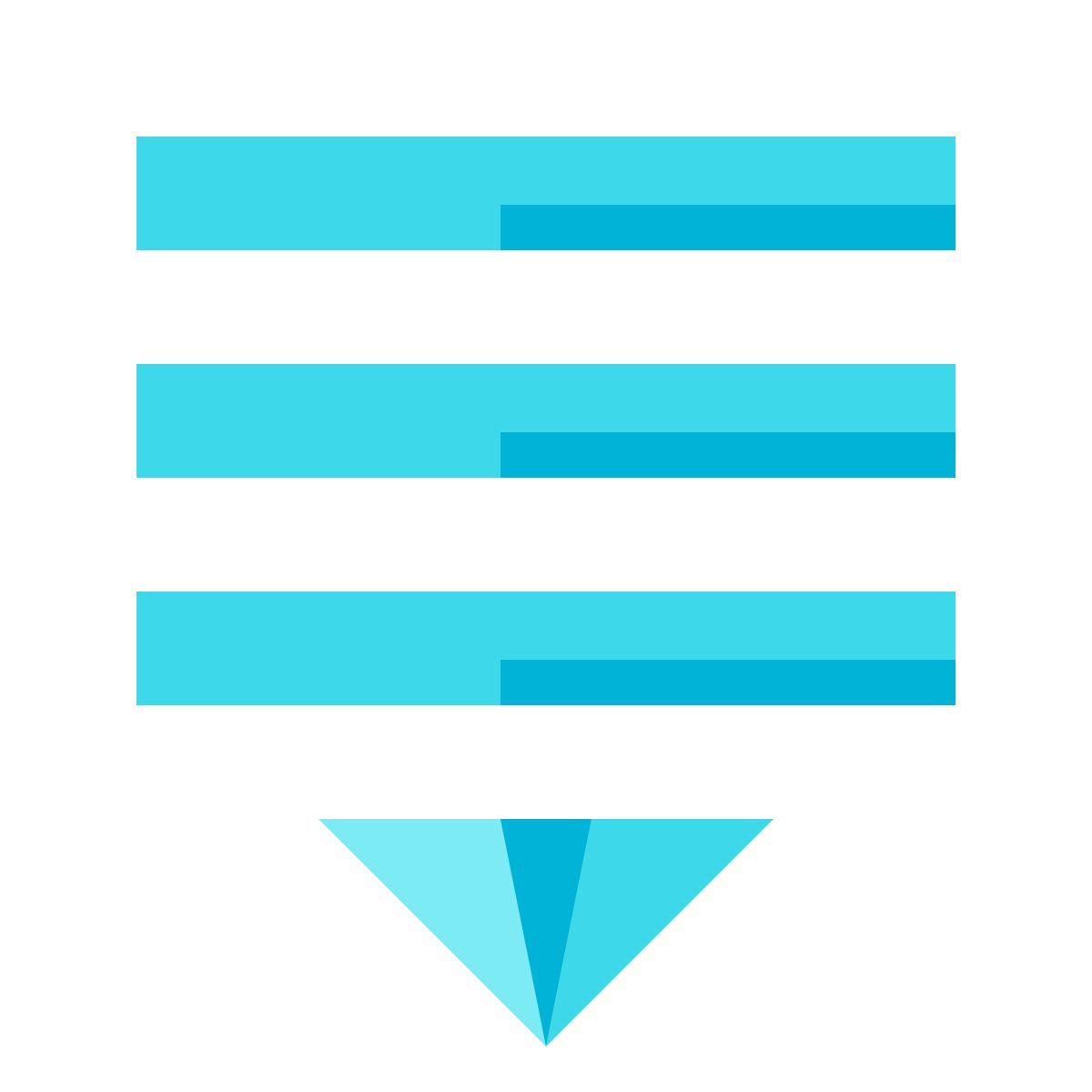 color glass style faites glisser la liste vers le bas icon