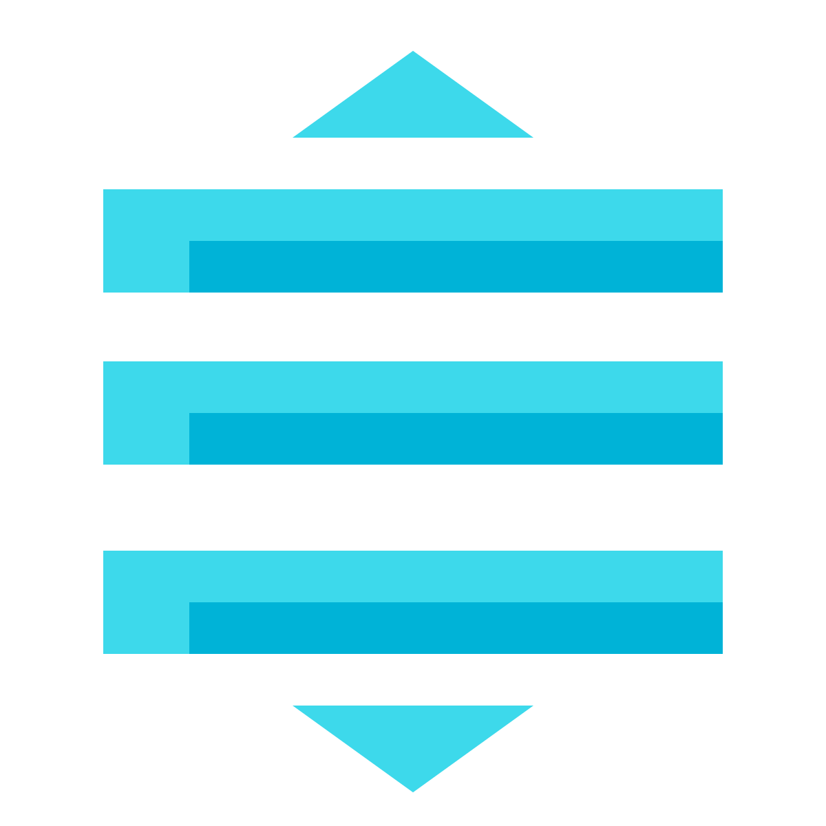 color glass style drag reorder icon