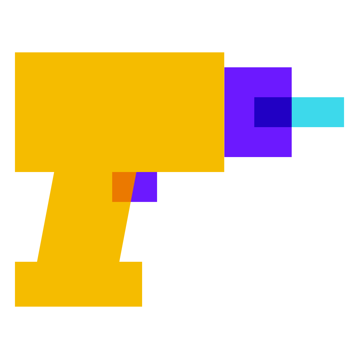 color glass style drill icon