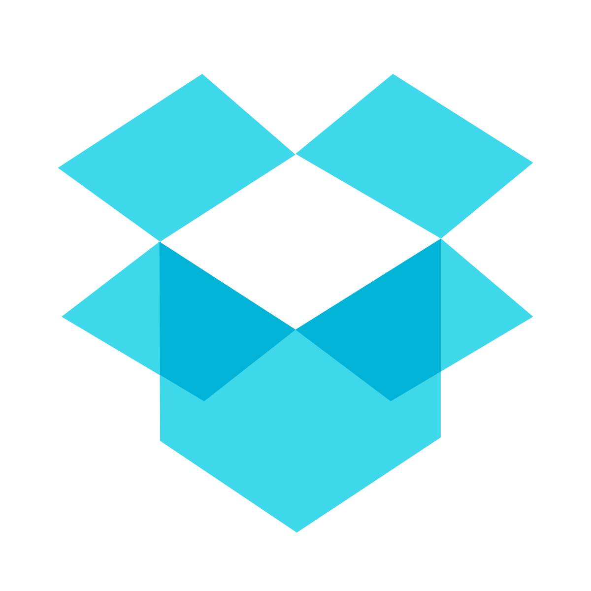 color glass style dropbox icon
