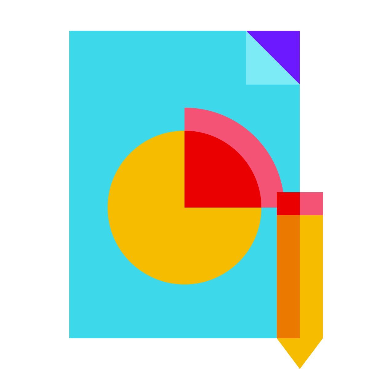 color glass style modifica rapporto grafico a torta icon