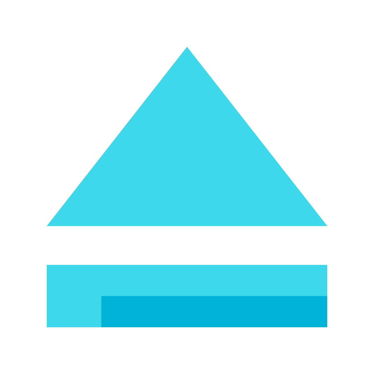 color glass style eject icon