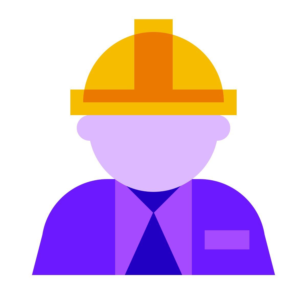 color glass style engineer icon