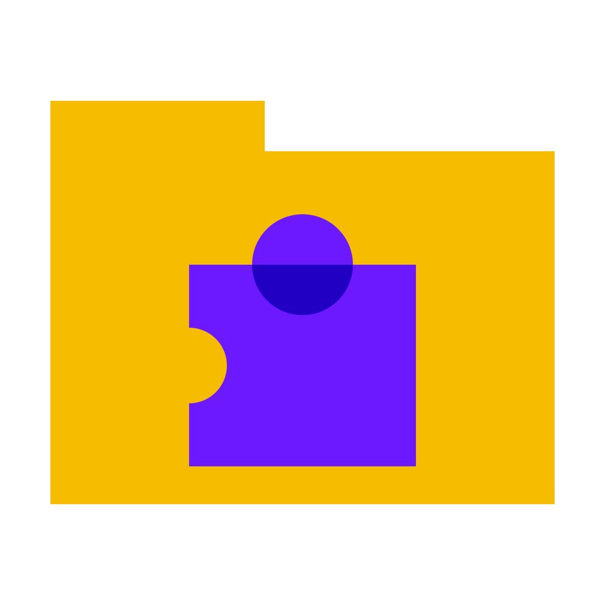 color glass style extensions folder icon
