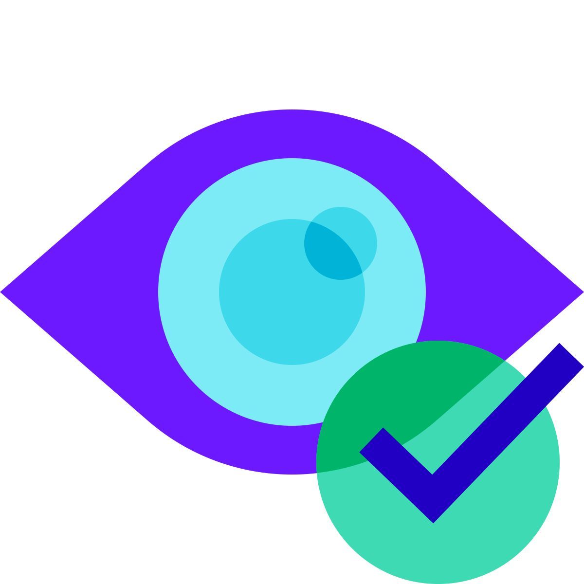 color glass style augenscheinlich überprüft icon