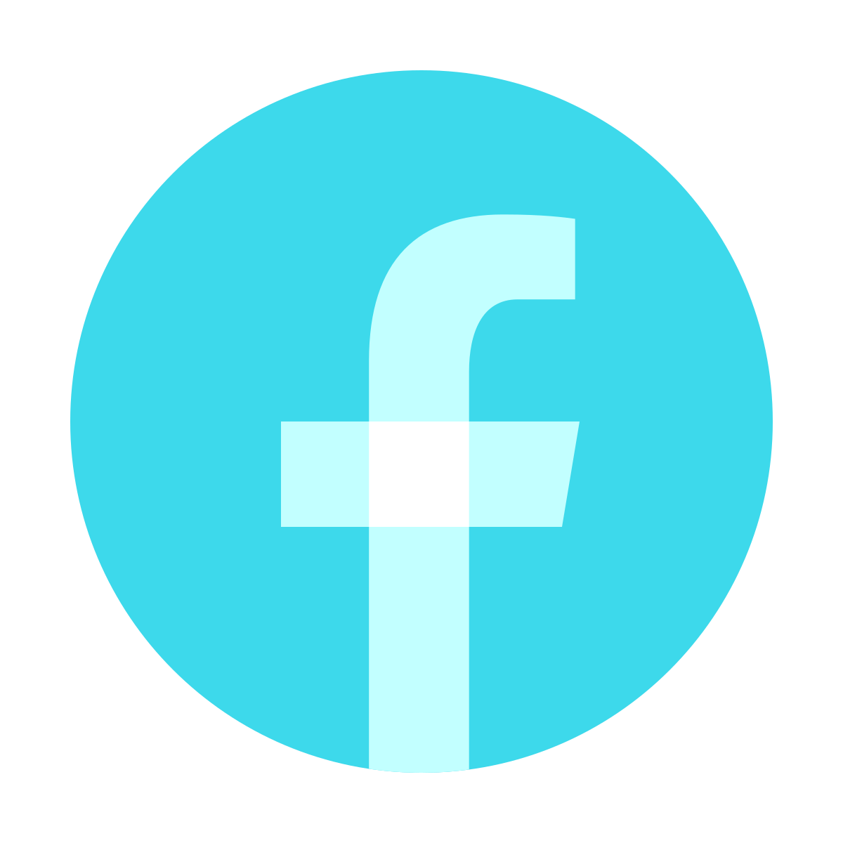 color glass style facebook new icon