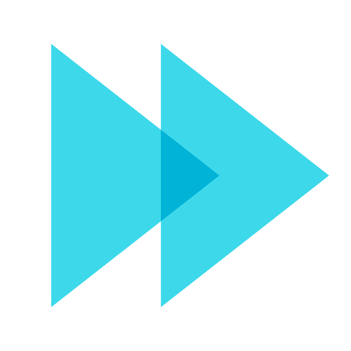 color glass style fast forward icon