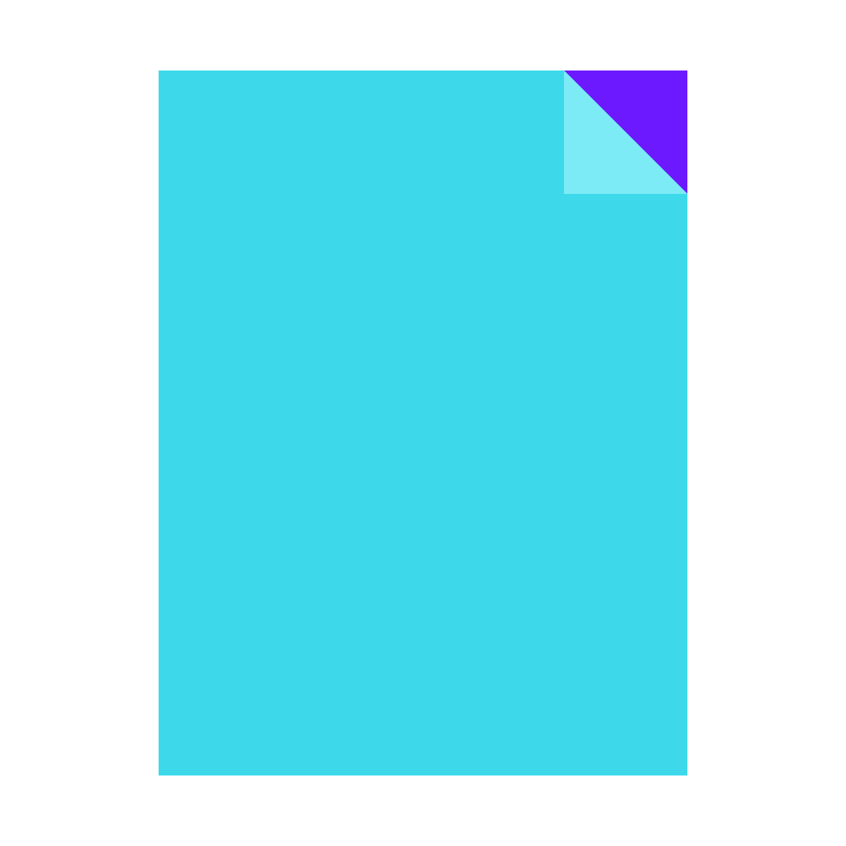 color glass style file icon
