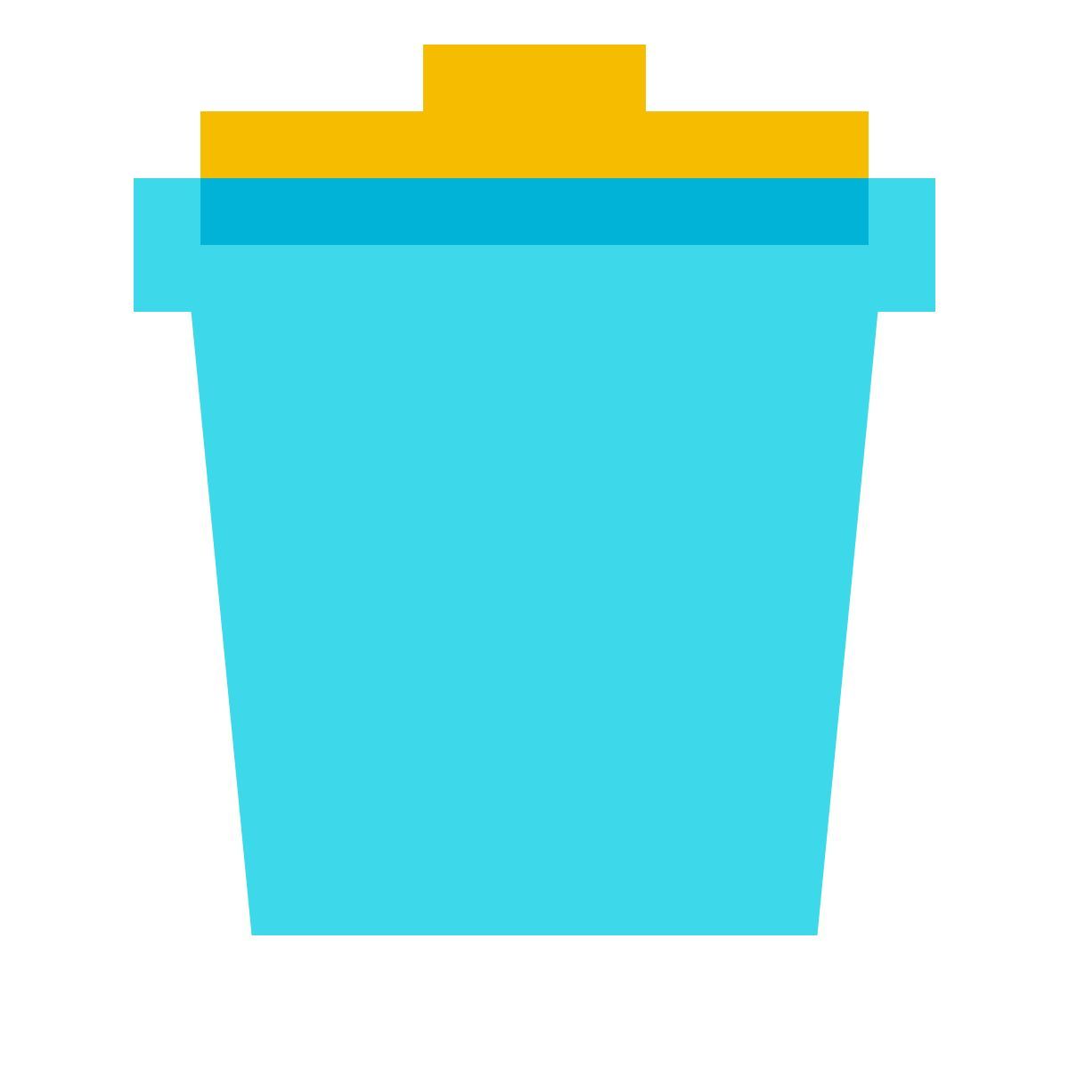 color glass style delete icon