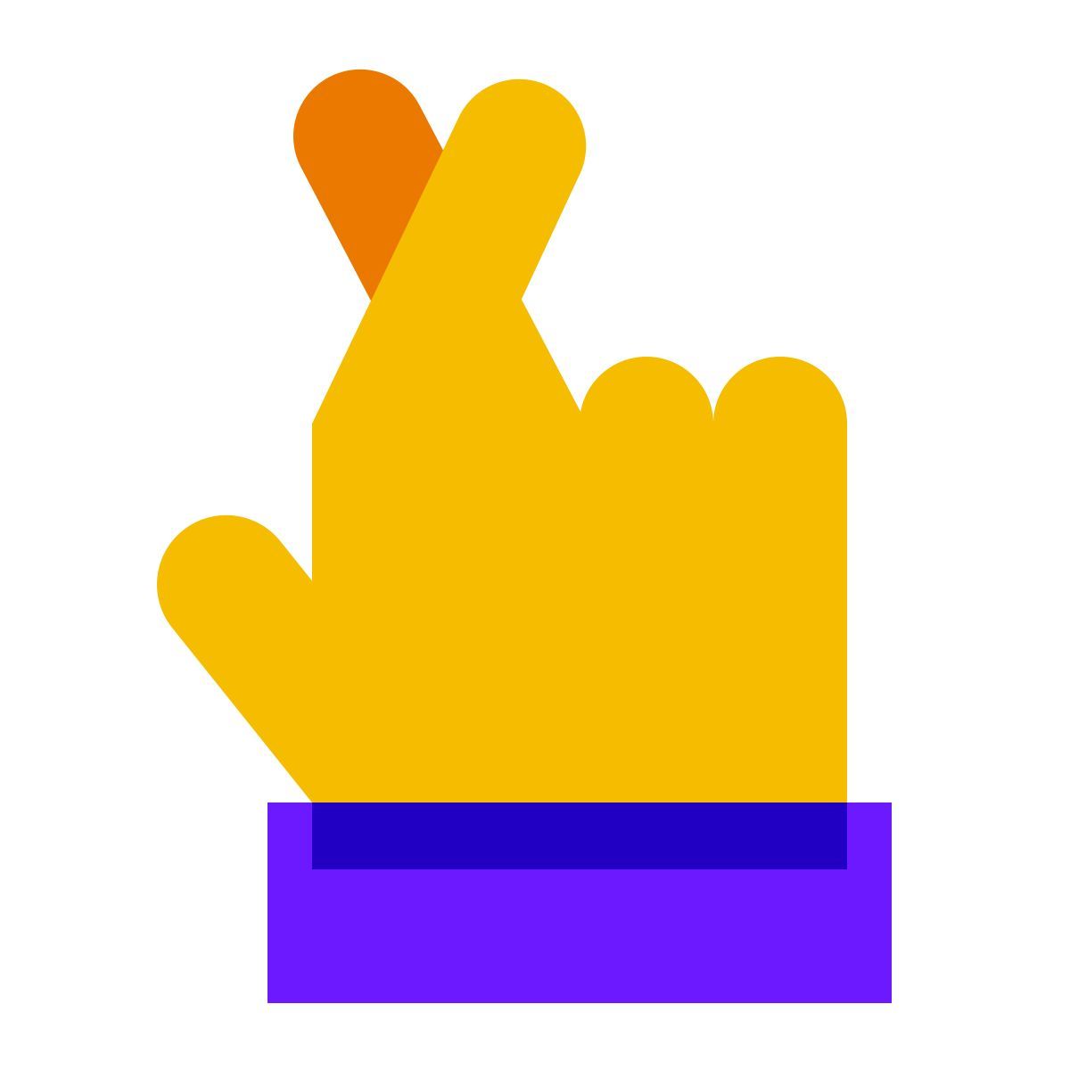 color glass style dita incrociate icon