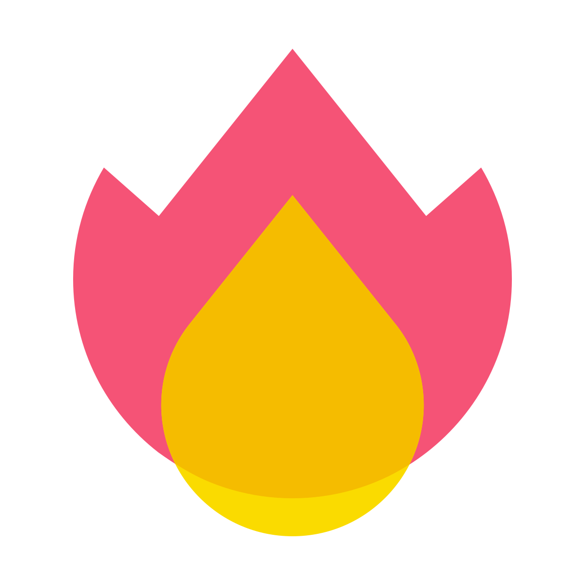 color glass style fire element icon