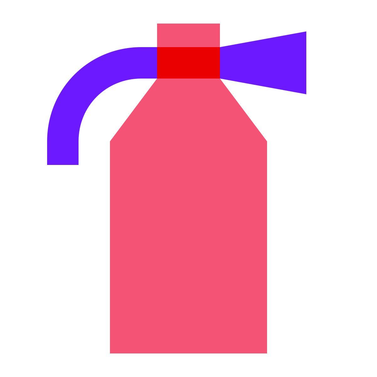 color glass style feuerlöscher icon