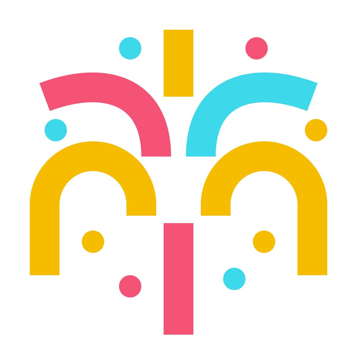 color glass style firework explosion icon