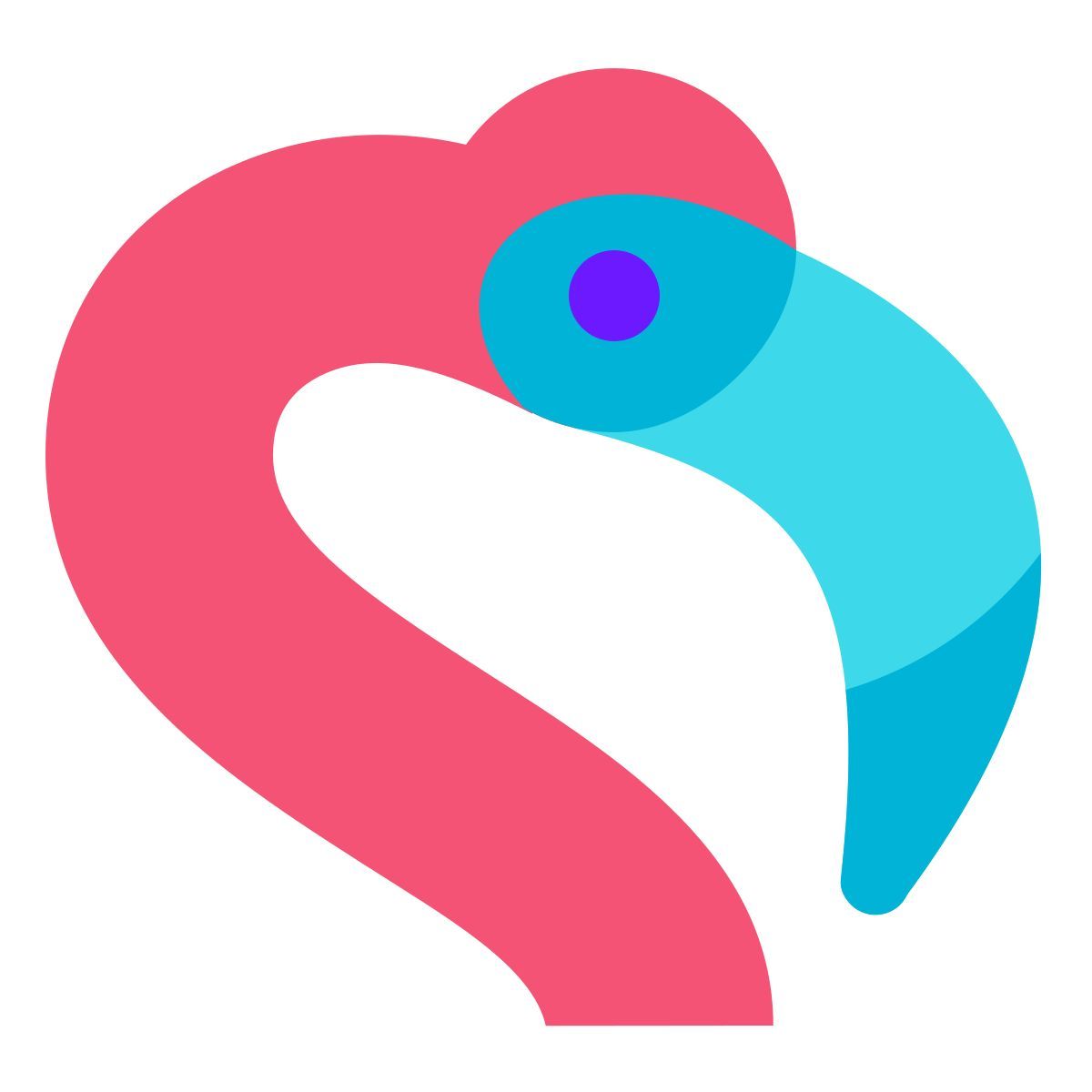 color glass style 플라밍고 icon