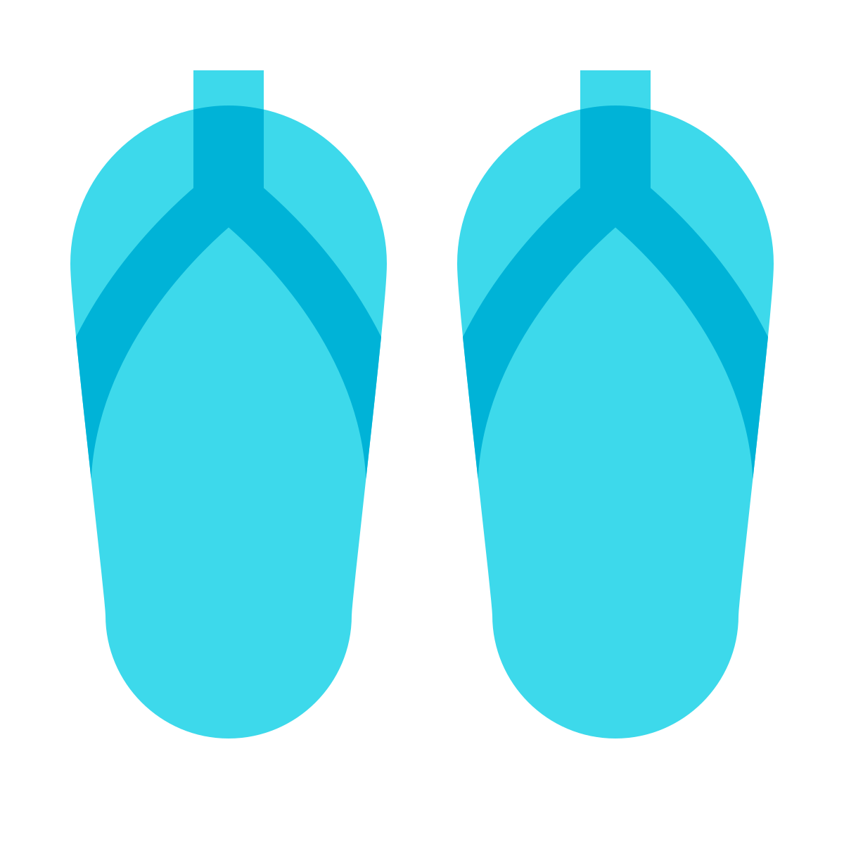 color glass style flip flops icon